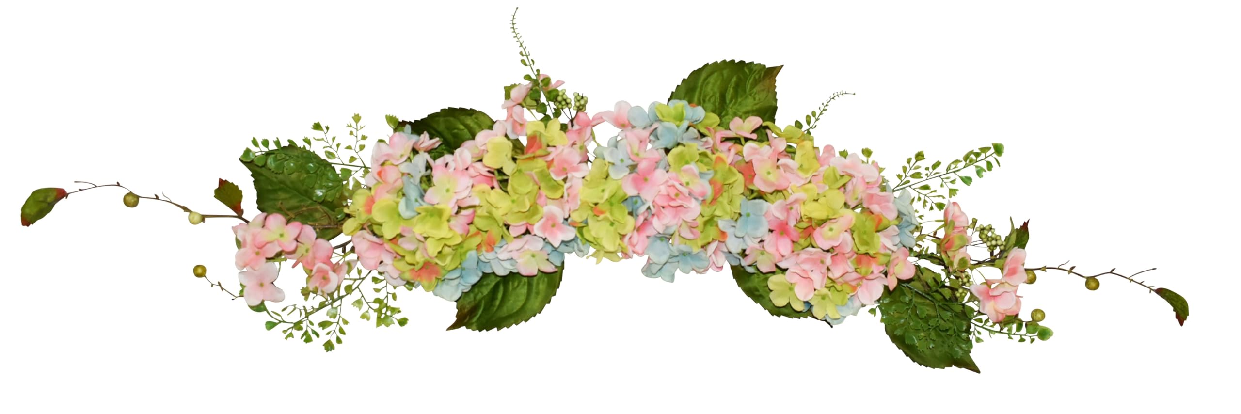 28 Inch Artificial Hydrangea Swag - Blue & Pink Wedding Arch Decoration for Home, Garden, Party & Wall Decor | Perfect for Wedding Ceremonies, Bridal Showers & Outdoor Events