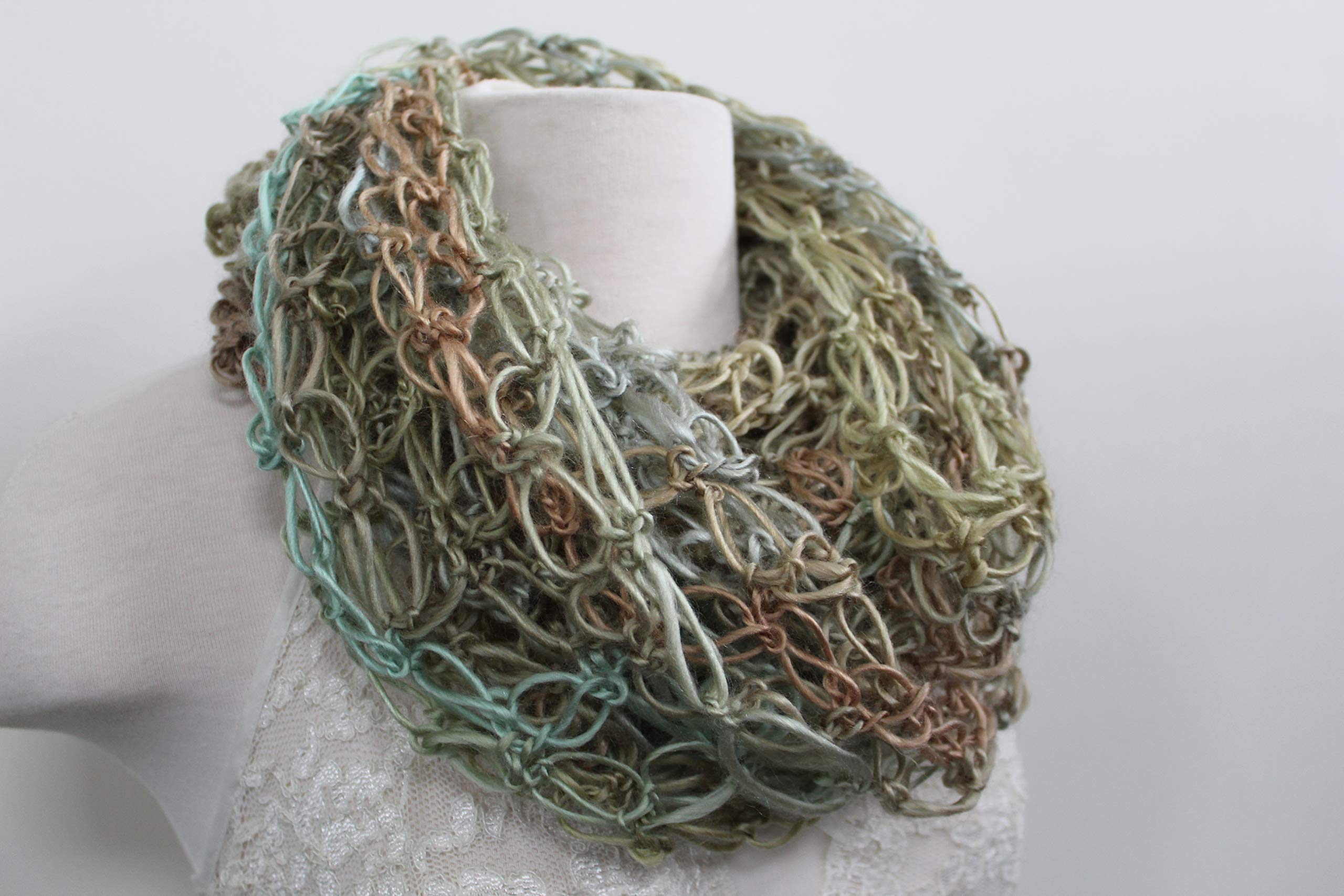 Mermaid Shawl Triangle Scarf - Soft Boho Wrap in Sage Green & Beige for Women | Perfect for Beach Cover-Up, Festival Fashion & Layering Outfits