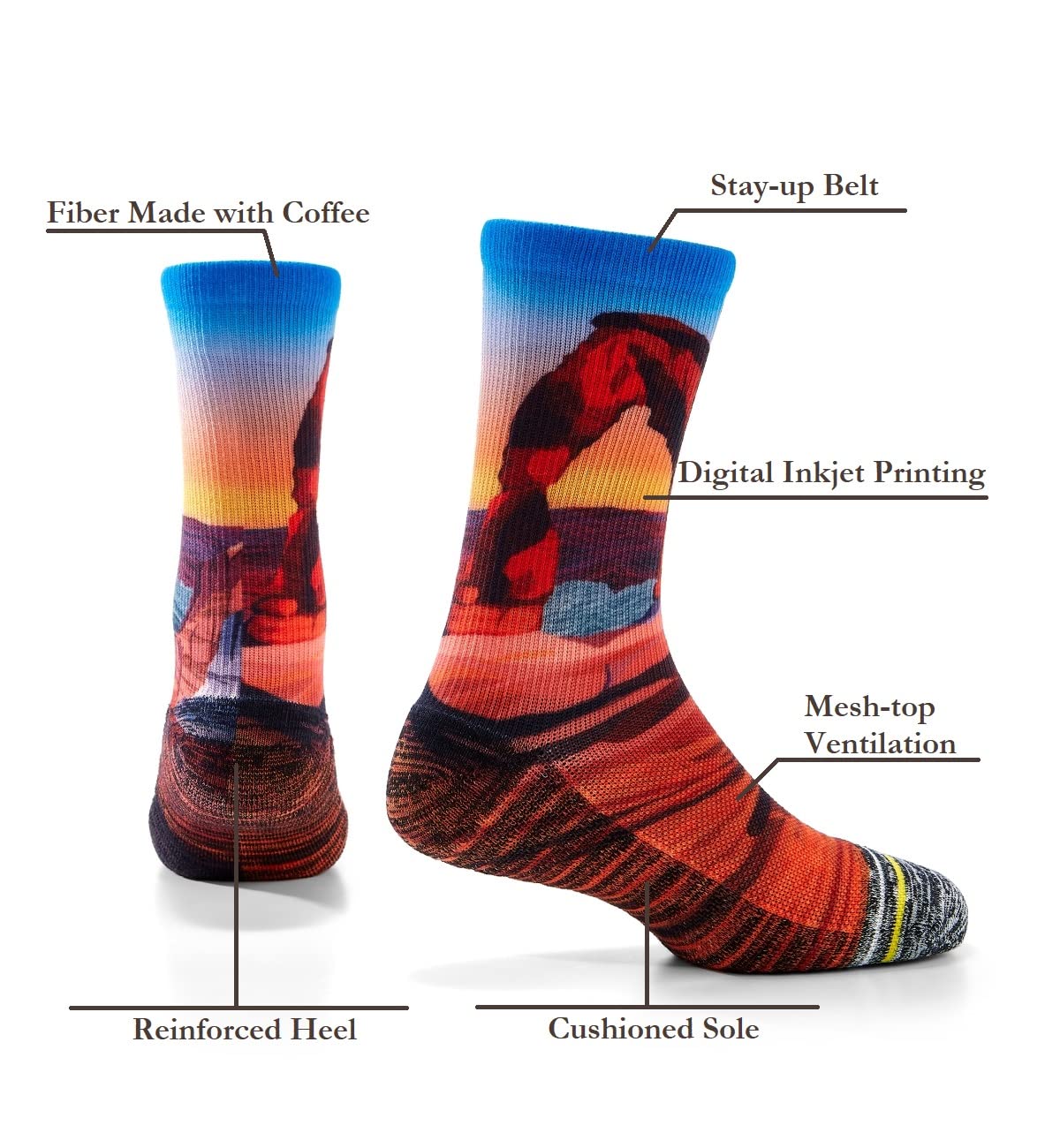 APRIME Cushion Hiking Socks for Men & Women - Moisture Wicking, Breathable Trail Running & Trekking Socks - Perfect for Outdoor Adventures, Cycling & Camping