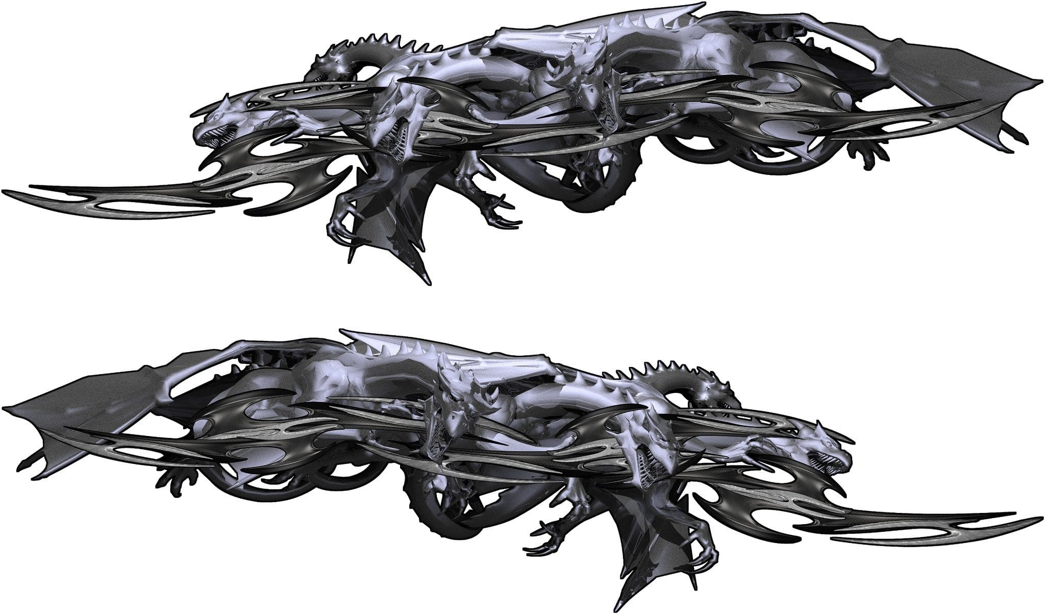 Tribal Dragons Car Decals - Waterproof Vinyl Stickers for Trucks, SUVs, Windows & Laptops - Perfect for Personalizing Vehicles, Tech Gear & Home Decor