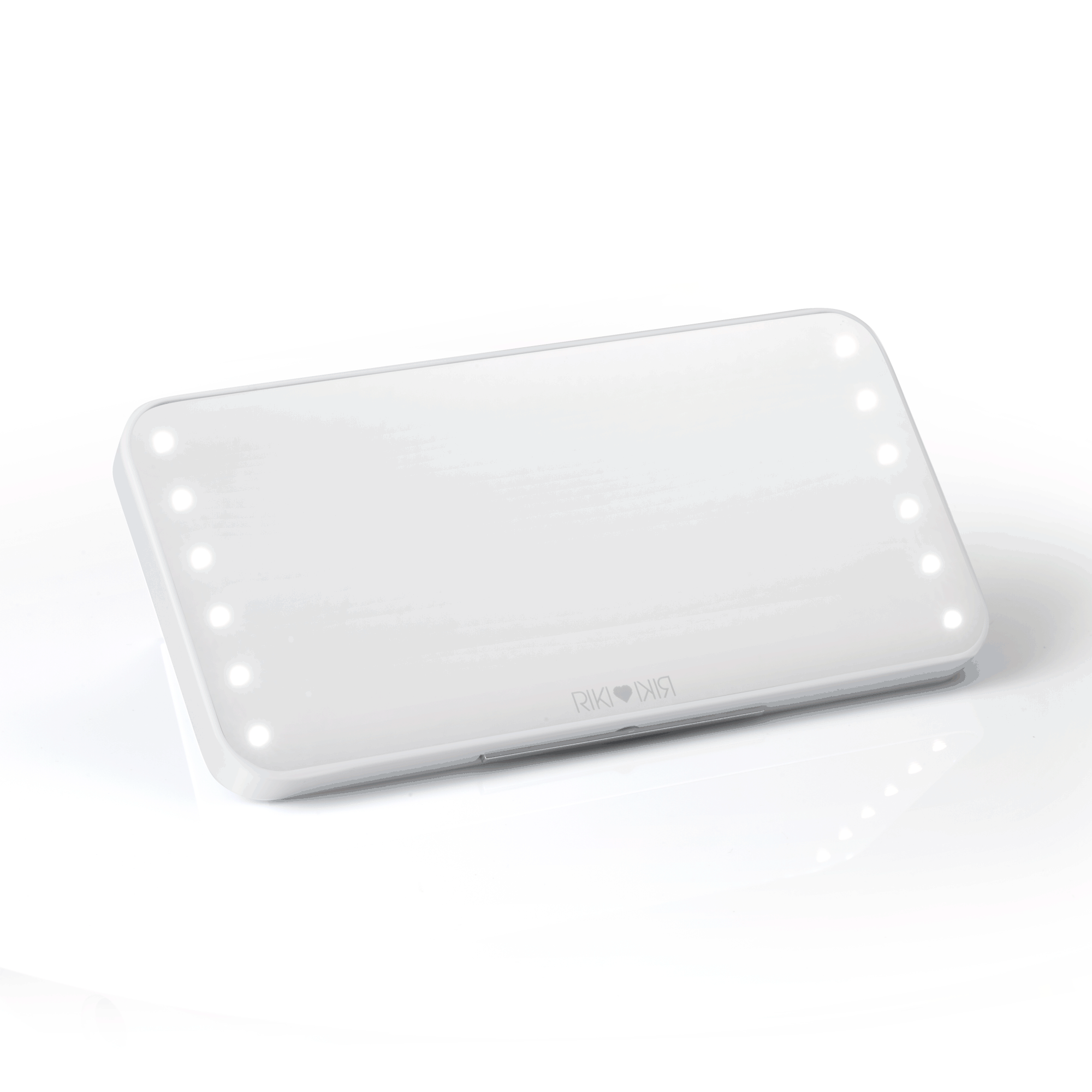 Riki Cutie Portable Lighted Makeup Mirror with Touch Control - 3 Color Modes, 10X Magnification for Vanity, Travel & Home Use