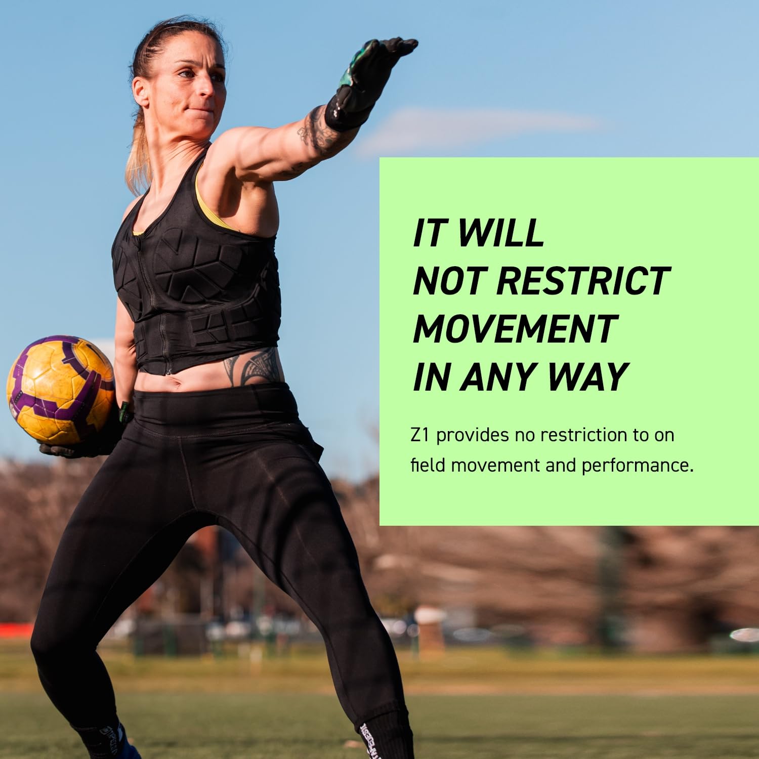 Z1 Women's Impact Vest - Front Zip Padded Compression Sports Vest for Karate, Football & MMA - Chest & Rib Protection Gear for Training & Competition