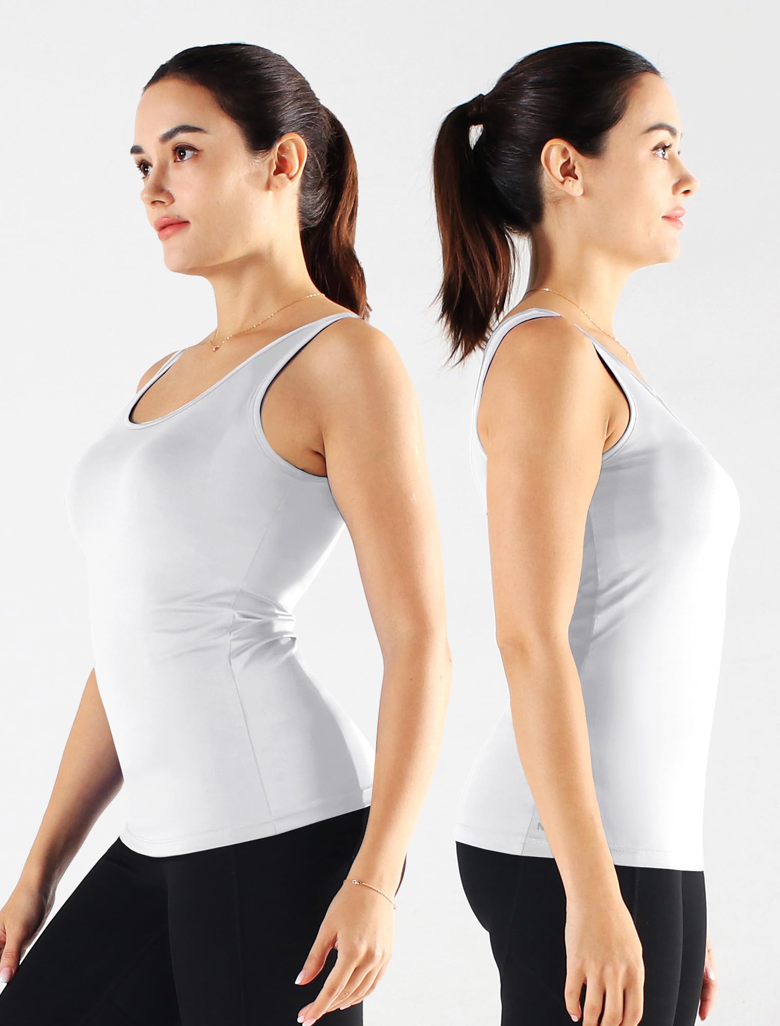 NELEUS Women's 3 Pack Seamless Yoga Sports Bras - High Support Compression Tank Tops with Removable Cups for Running, Workout & Gym - Moisture Wicking Athletic Shirts for Active Women