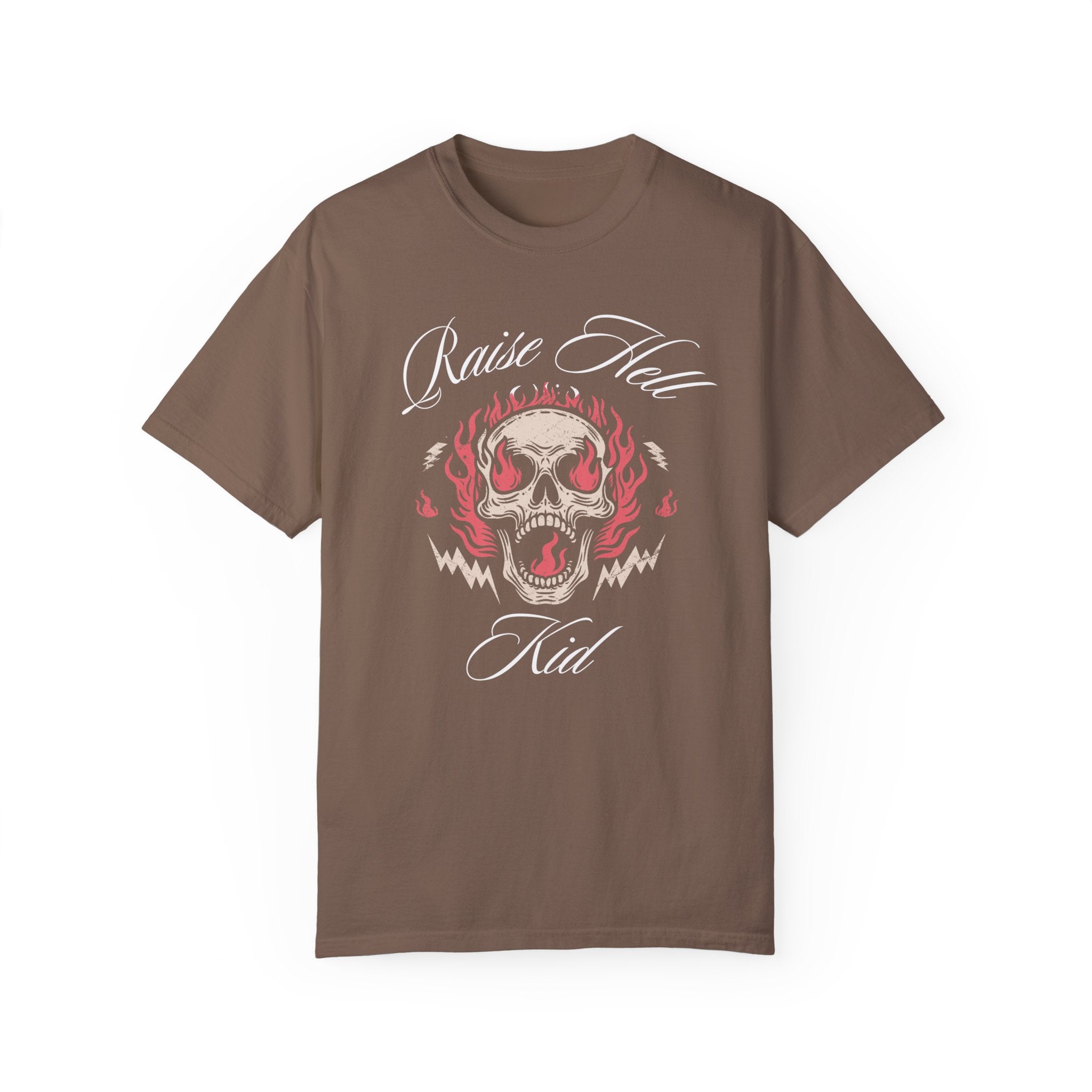 Raise Hell Kid T-Shirt - Cool Graphic Tee for Boys & Girls - Trendy Streetwear for Teens - Perfect for Concerts, Skateboarding & Casual Outfits