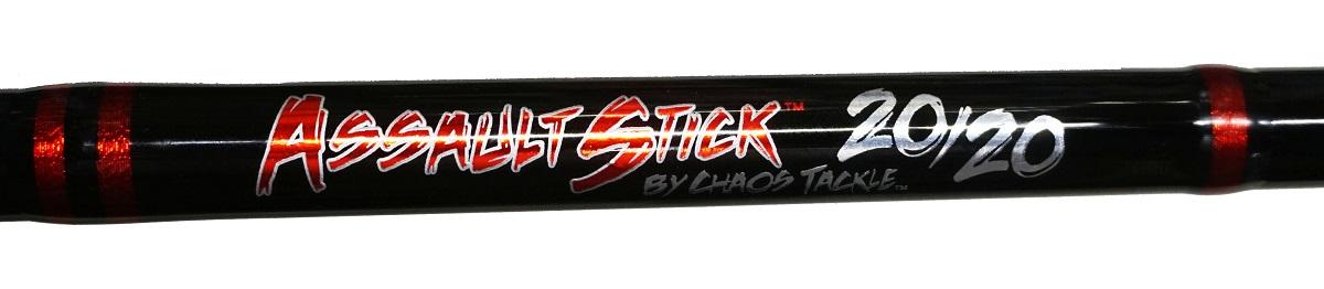 Chaos Tackle Assault Stick 20/20 Fishing Rod with Split Grip - Perfect for Bass, Walleye, and Freshwater Fishing Adventures