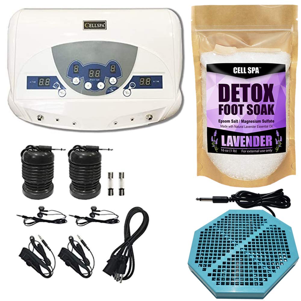 Dual Ionic Detox Foot Spa Machine with MP3 Player & Powerful CS-900 Array - Lavender Scented for Relaxation & Home Wellness
