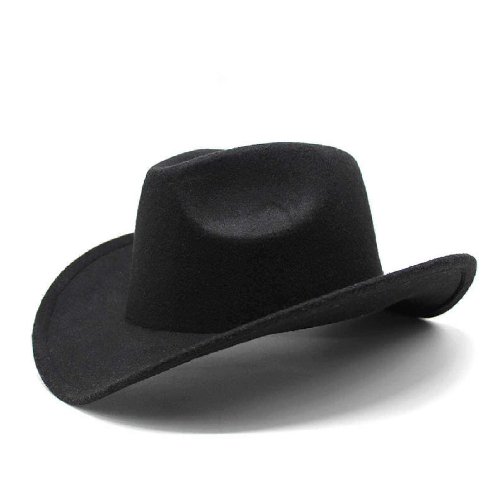 Roll-Up Felt Cowboy Hat for Men & Women - Wide Brim Fedora Style Cowboy Cap, All-Season Outdoor Wear, Coffee Brown - Perfect for Rodeo, Country Music Festivals & Western Fashion