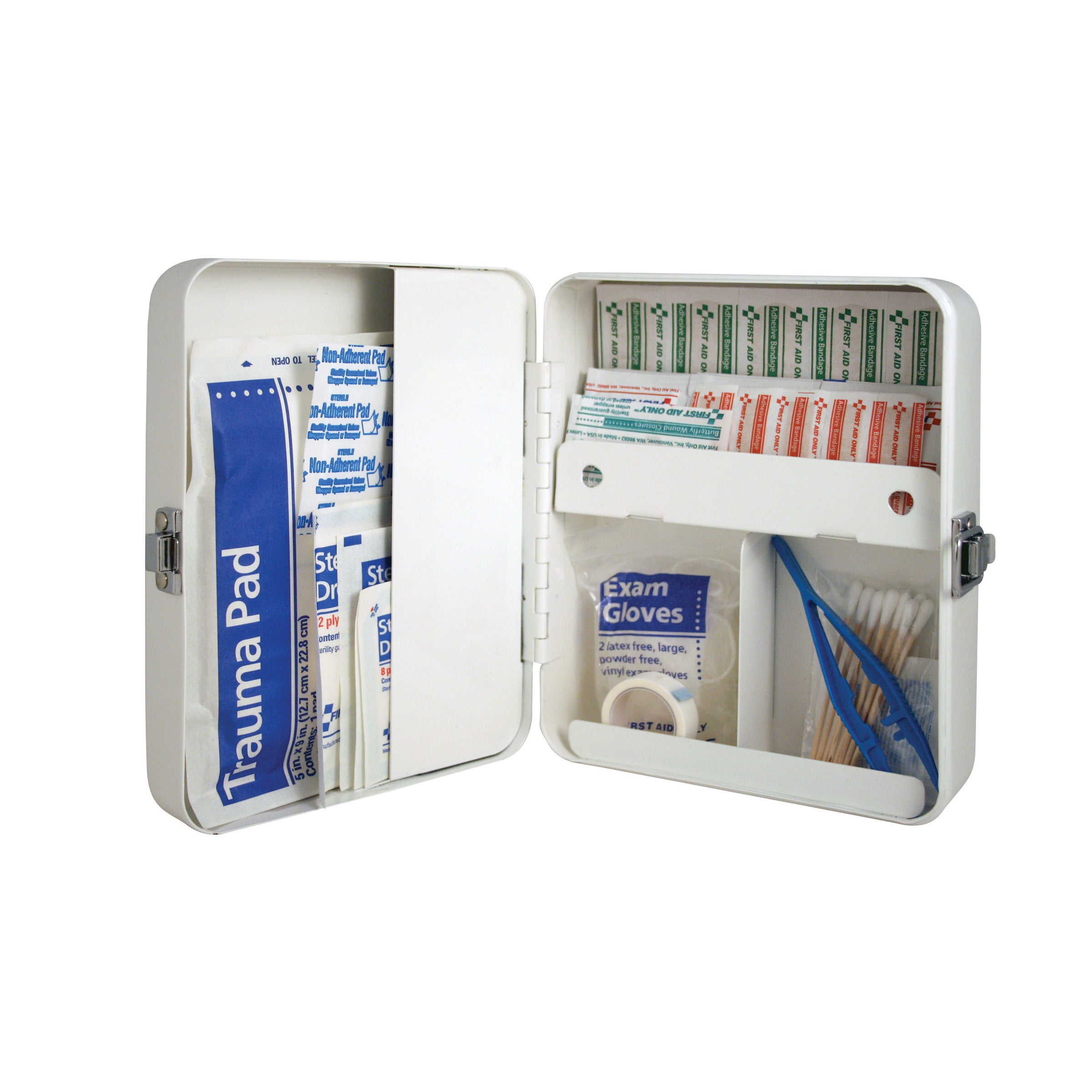 Premium White First Aid Kit - Compact & Portable Emergency Medical Supplies for Home, Car, Office, and Travel Safety