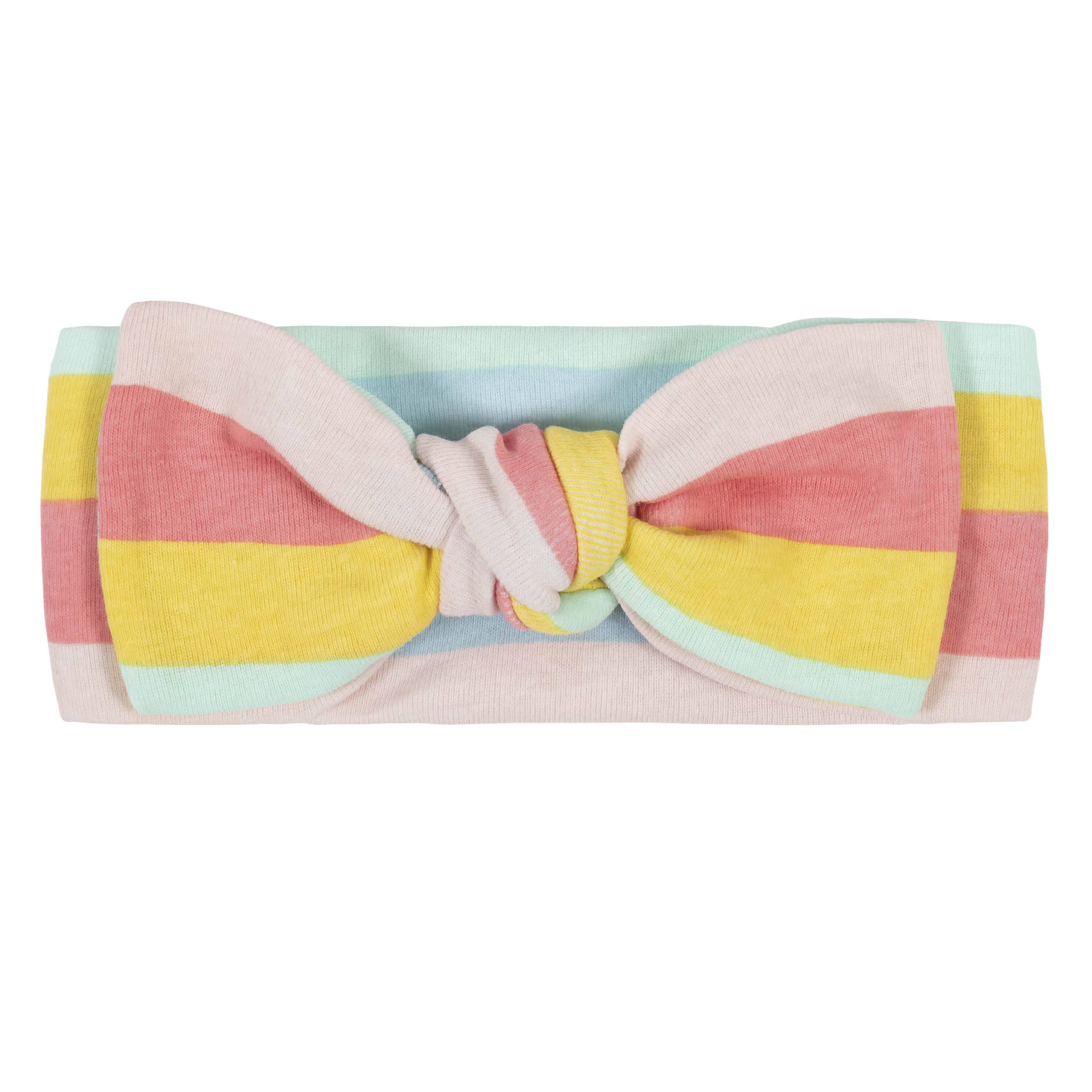 2 Pack Baby Girls Rainbow Headbands - Soft Stretchy Hair Bands for Infants & Toddlers - Perfect for Newborn Photos, Birthday Parties & Daily Outfits