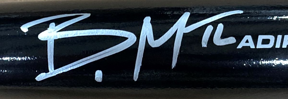 Brandon Marsh Philadelphia Phillies Autographed Black Rawlings Adirondack Baseball Bat with JSA COA - Perfect for Collectors, Sports Memorabilia Displays & Phillies Fan Gifts