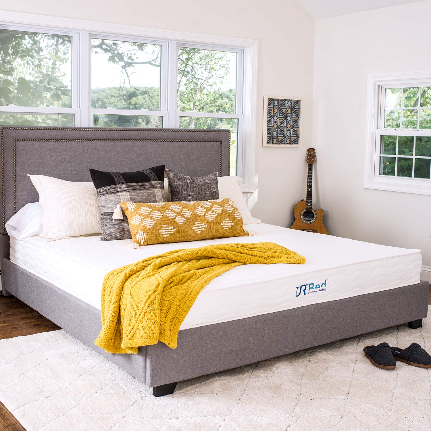10 Inch Hybrid Mattress in a Box - Twin XL Size Latex & Memory Foam Mattress with Pocket Coils for Pressure Relief, Motion Isolation & Edge Support | CertiPUR-US Certified Medium Firm | Perfect for Guest Rooms, Dorms & Small Spaces