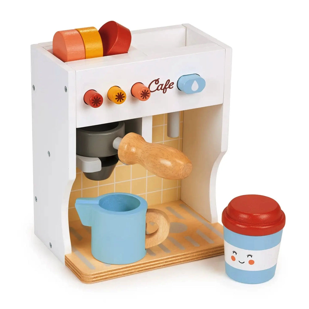 Mentari Toys Barista Set - Pretend Play Coffee Maker for Kids - Barista Role Play Toy with Espresso Machine & Accessories - Perfect for Imaginative Play & Early Learning at Home or School