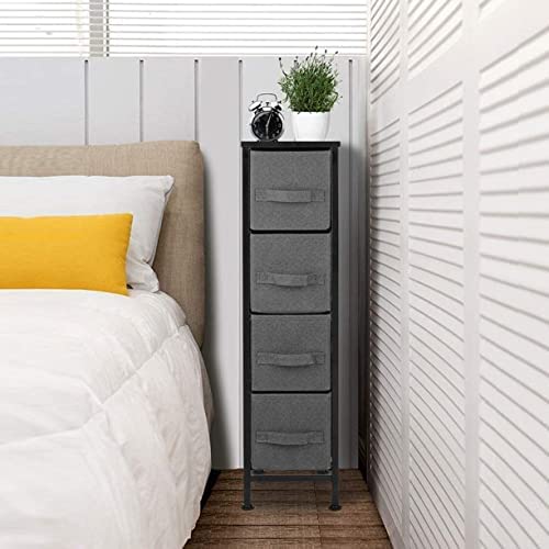 Gaiacos Black Dresser for Bedroom - 6 Drawer Chest of Drawers for Clothes Storage, Tall Skinny Dresser for Living Room & Nursery, Narrow Storage Cabinet with Smooth Gliding Drawers, Perfect for Small Spaces & Baby Closet Organization (Modern Home Furniture)