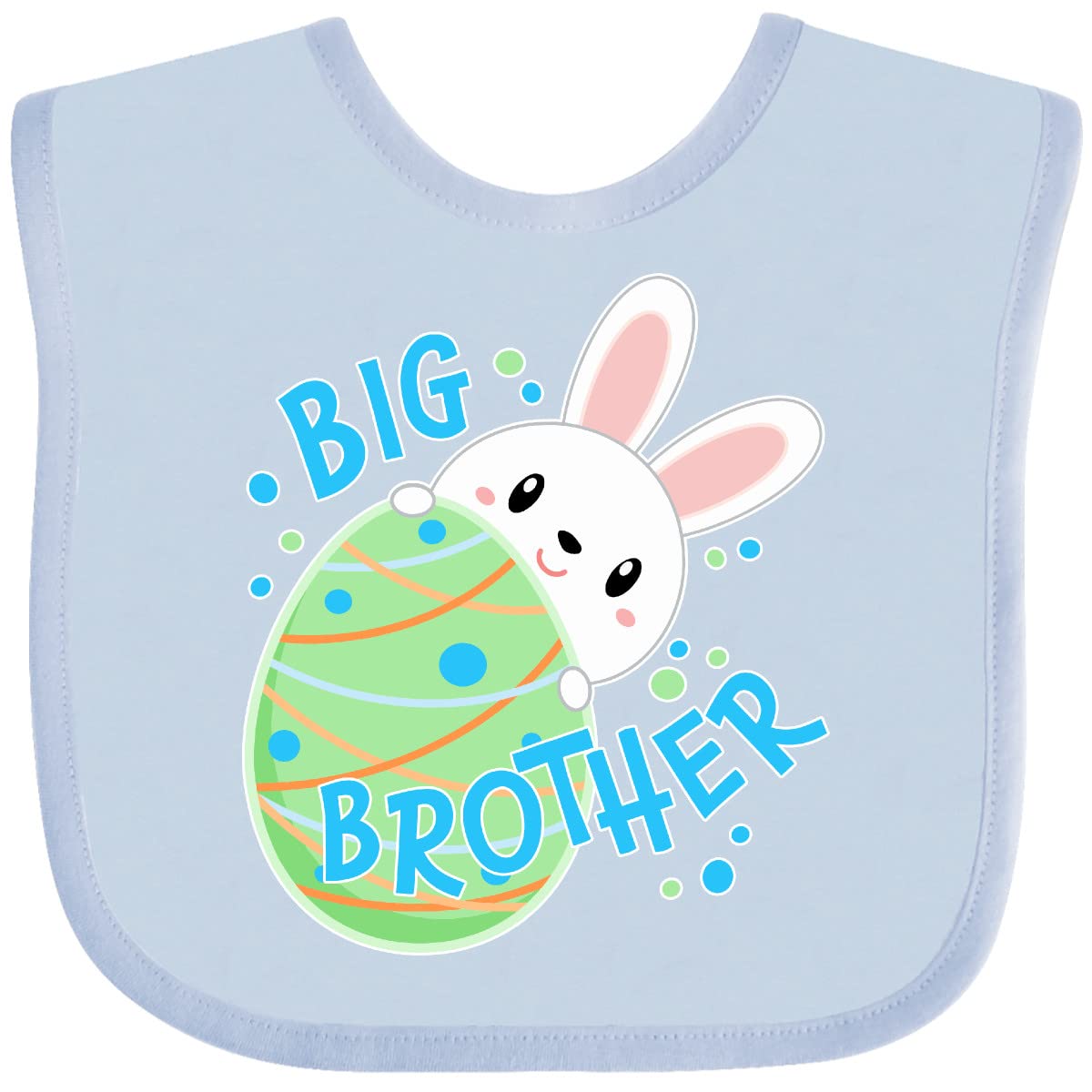 Inktastic Big Brother Bunny Easter Egg Baby Bib - Soft Cotton Feeding Bib for Infants & Toddlers - Perfect for Easter, Baby Showers, and Everyday Use