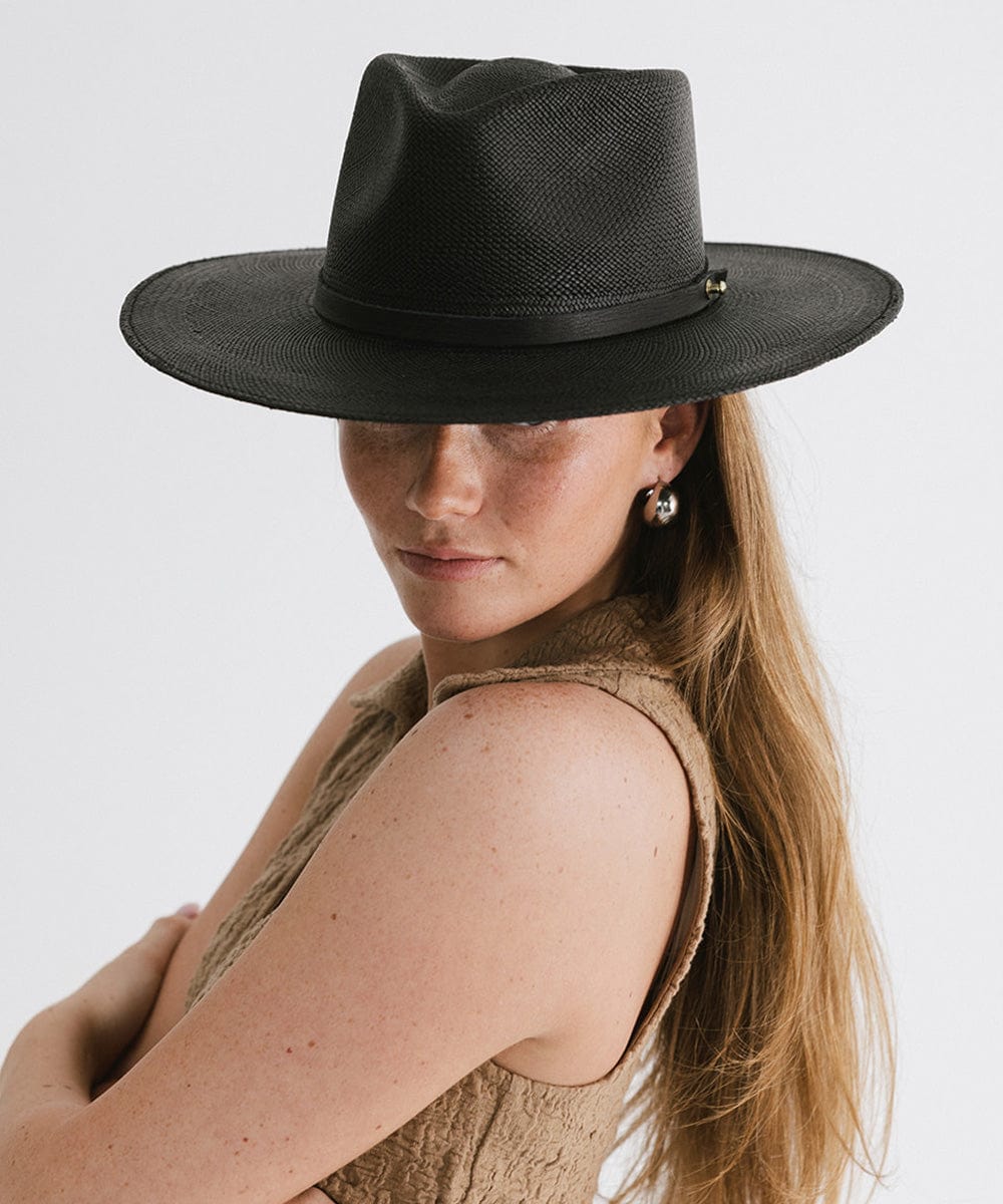 Carmen Panama Straw Hat for Women - Breathable Wide Brim Sun Hat for Beach, Garden & Outdoor Activities