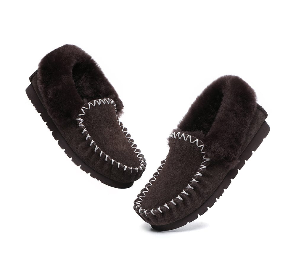 Australian Shepherd® UGG Slippers - Genuine Sheepskin Wool Ankle Booties for Women & Men | Cozy Indoor/Outdoor House Shoes for Winter Comfort
