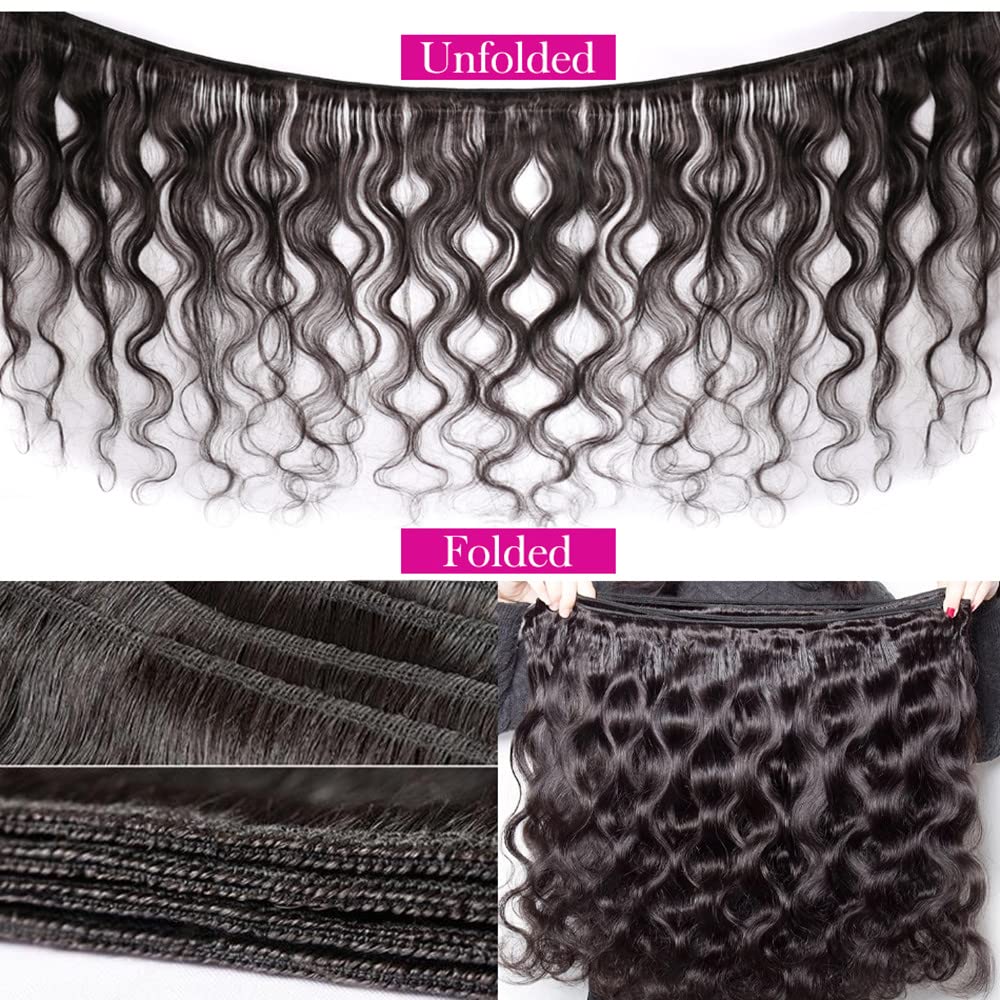 YISEA 100% Unprocessed Brazilian Virgin Human Hair Weave Extensions - 3 Bundles Body Wave (18 16 14 Inches) 12A Grade Natural Color for Stunning Hair Styling | Perfect for Daily Wear, Parties & Special Occasions
