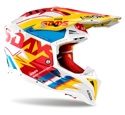 Airoh Aviator 3 Six Days 2024 Limited Edition Motorcycle Helmet - Lightweight DOT Certified Off-Road MX Helmet for Motocross & Enduro Racing - Perfect for Dirt Bike, Adventure Riding & Trail Exploration