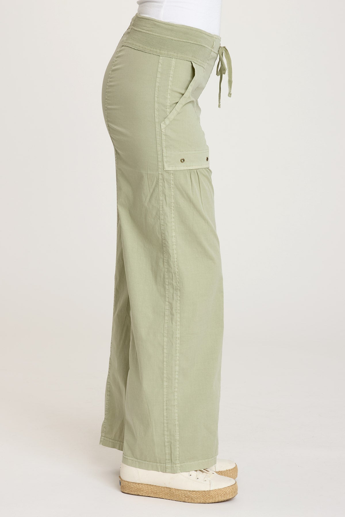 Nisha Wide Leg Linen Pants for Women - Comfortable High Waisted Loose Fit Trousers with Limescent Pigment | Perfect for Summer, Beach, Yoga & Casual Wear