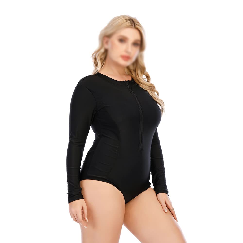 Plus Size One Piece Swimsuit for Women - Black Solid Bathing Suit, XL, Comfortable Beachwear for Curvy Women | Perfect for Pool Parties, Beach Vacations & Summer Getaways