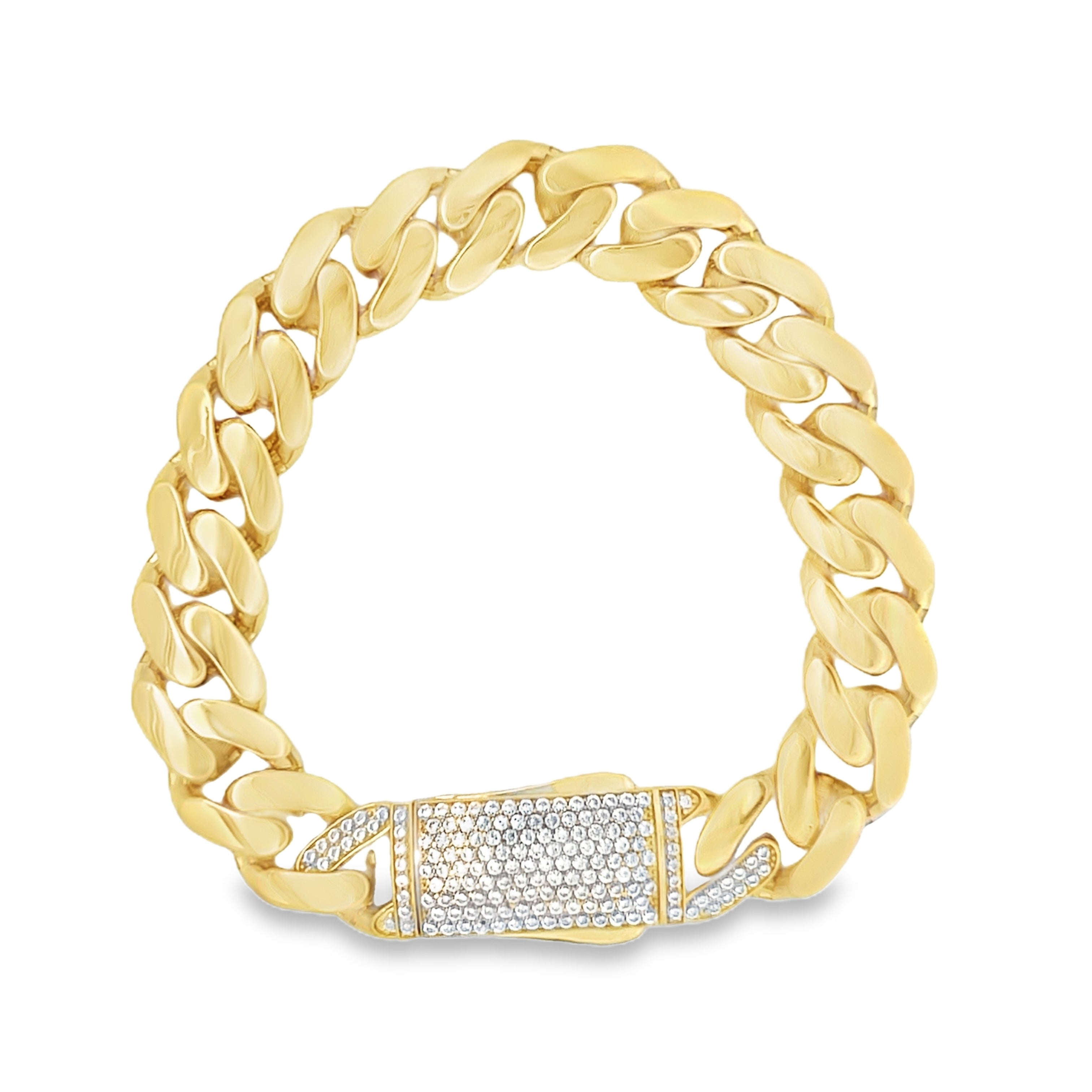 14K Hollow ITTALLO Bracelet (13MM) JTJ™ - Elegant Gold Plated Bangle for Women, Perfect for Parties, Weddings & Everyday Wear