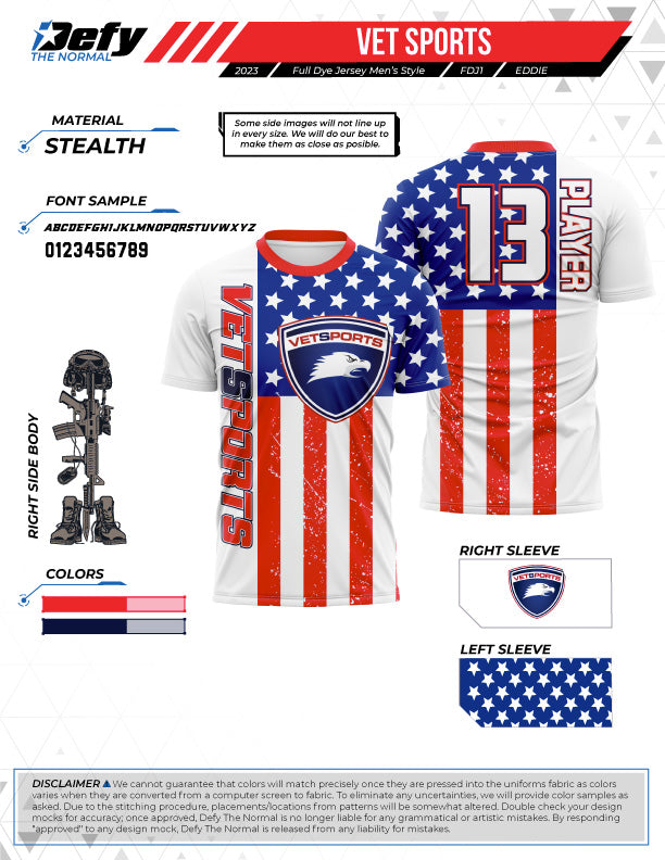 Vet Sports Full Dye Jersey - High-Quality Sublimated Baseball Jerseys for Men & Women - Perfect for Team Uniforms, Tournaments & Fan Apparel