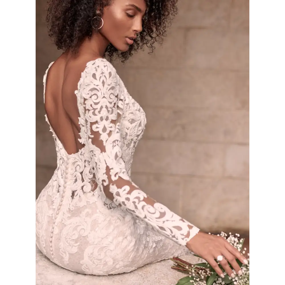 Maggie Sottero Tuscany Royale Wedding Dress with Detachable Long Sleeves - Elegant Bridal Gown for Church Ceremony & Formal Reception