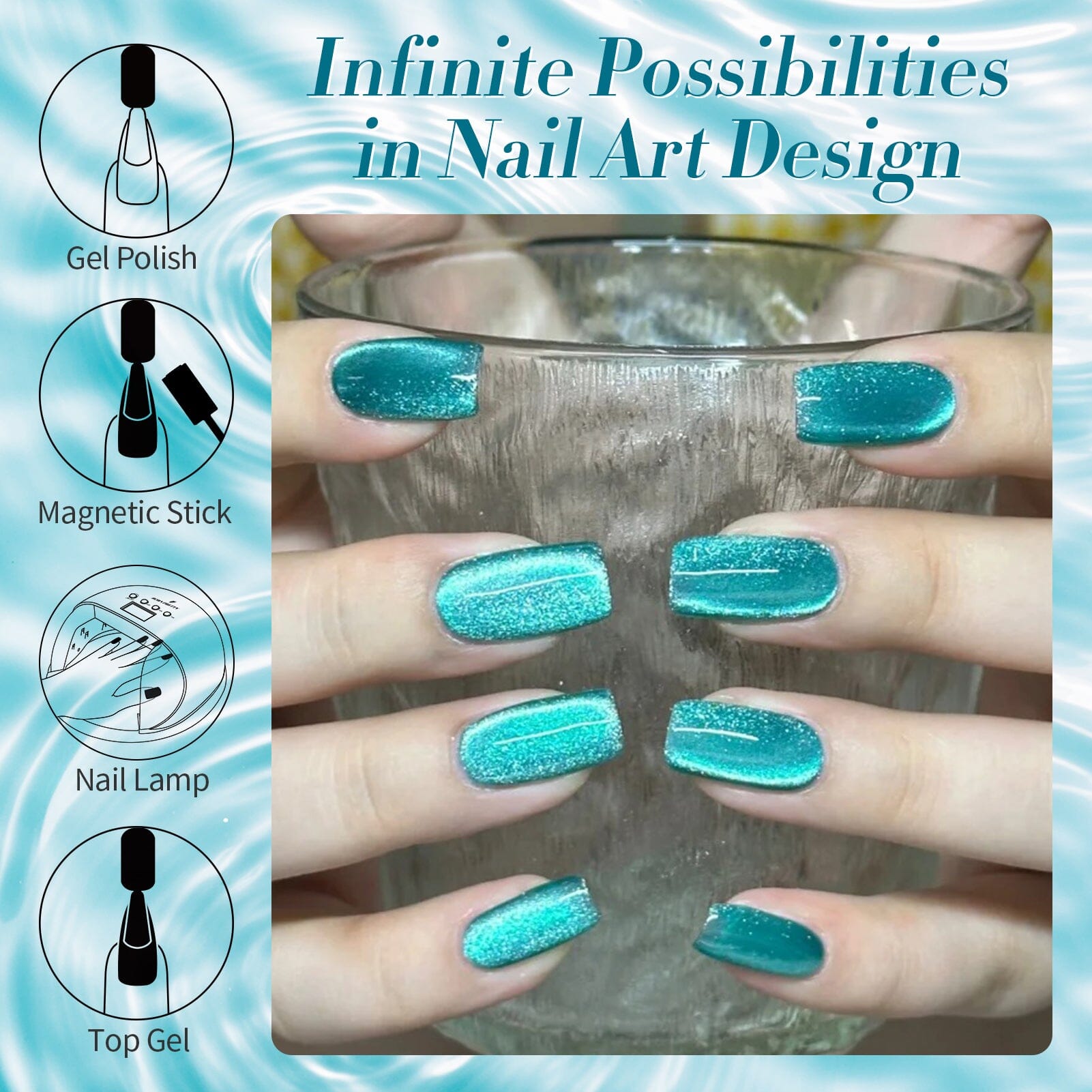 Blue Cat Magnetic Gel Polish MY36 Melbourne - 10ml Long-Lasting Nail Polish for Salon & Home Manicures - Perfect for Nail Art & Special Occasions