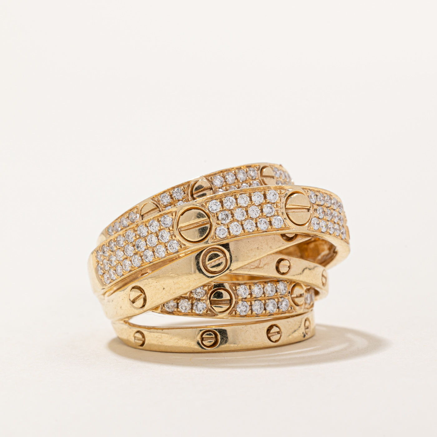 Elegant Overlapping Diamond Ring - 0.50 Carat Total Weight (CTW) - Size 7.5 - Perfect for Engagement, Anniversary & Special Occasion Gifts