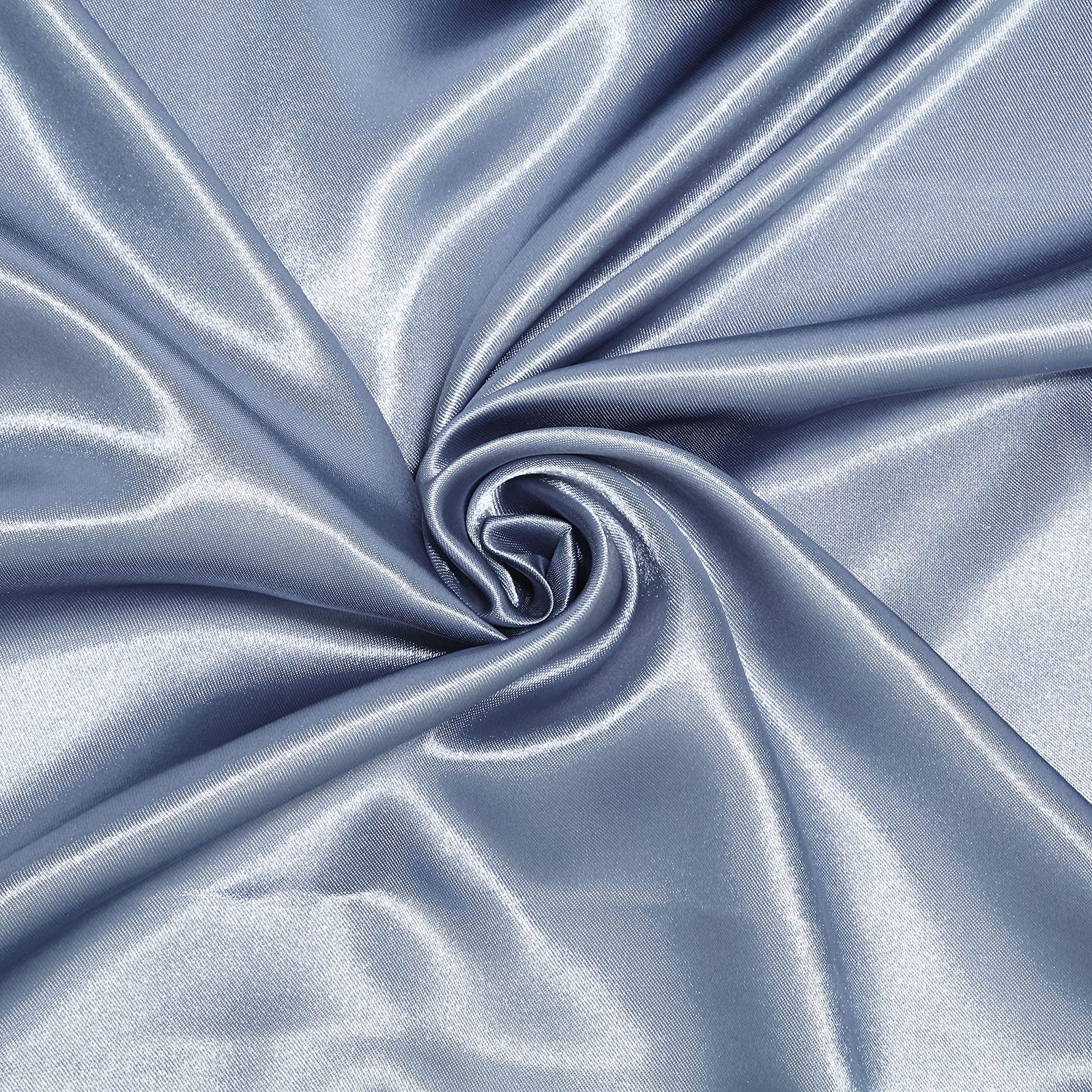 50 Pack 20-Inch Dusty Blue Satin Dinner Napkins for Wedding, Party, Reception, Restaurant & Home Use - Elegant Table Setting & Special Occasions