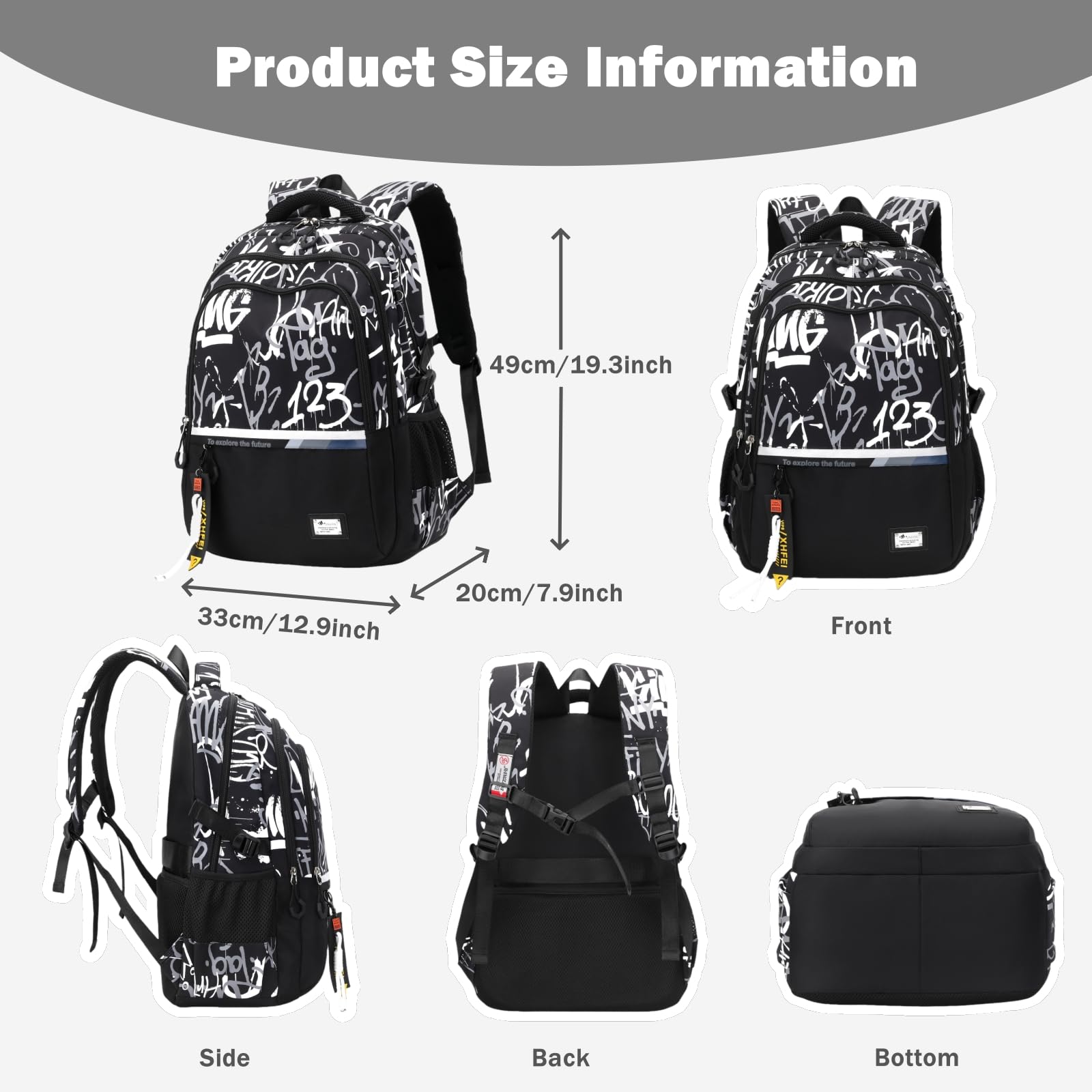 Kids School Backpack for Boys - Lightweight Bookbag for Elementary & Middle School Students, Durable Travel Backpack for Teens - Perfect for School, Hiking, and Daily Use
