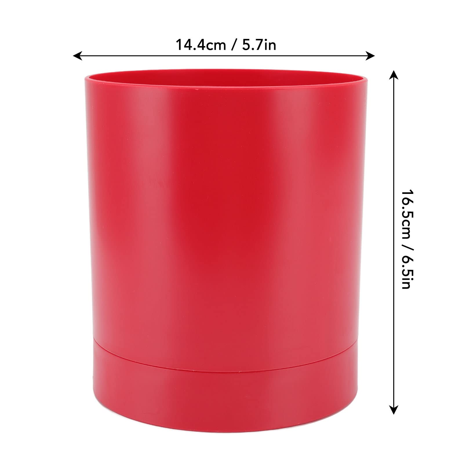 360° Rotating Kitchen Utensil Holder & Organizer - Countertop Storage Caddy for Spoons, Forks, Chopsticks - Space Saving Tableware Container for Small Kitchens (Red) - Perfect for Cooking, Dining & Kitchen Organization