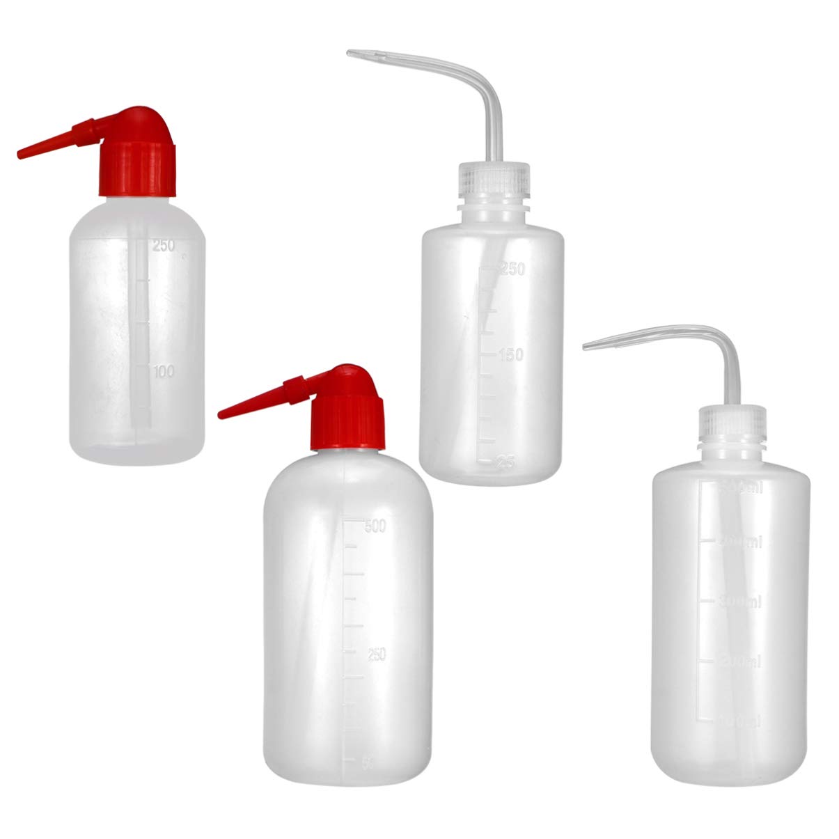 EXCEART 4pcs 500ml Plastic Hair Dye Bottles for Salon & Home Use