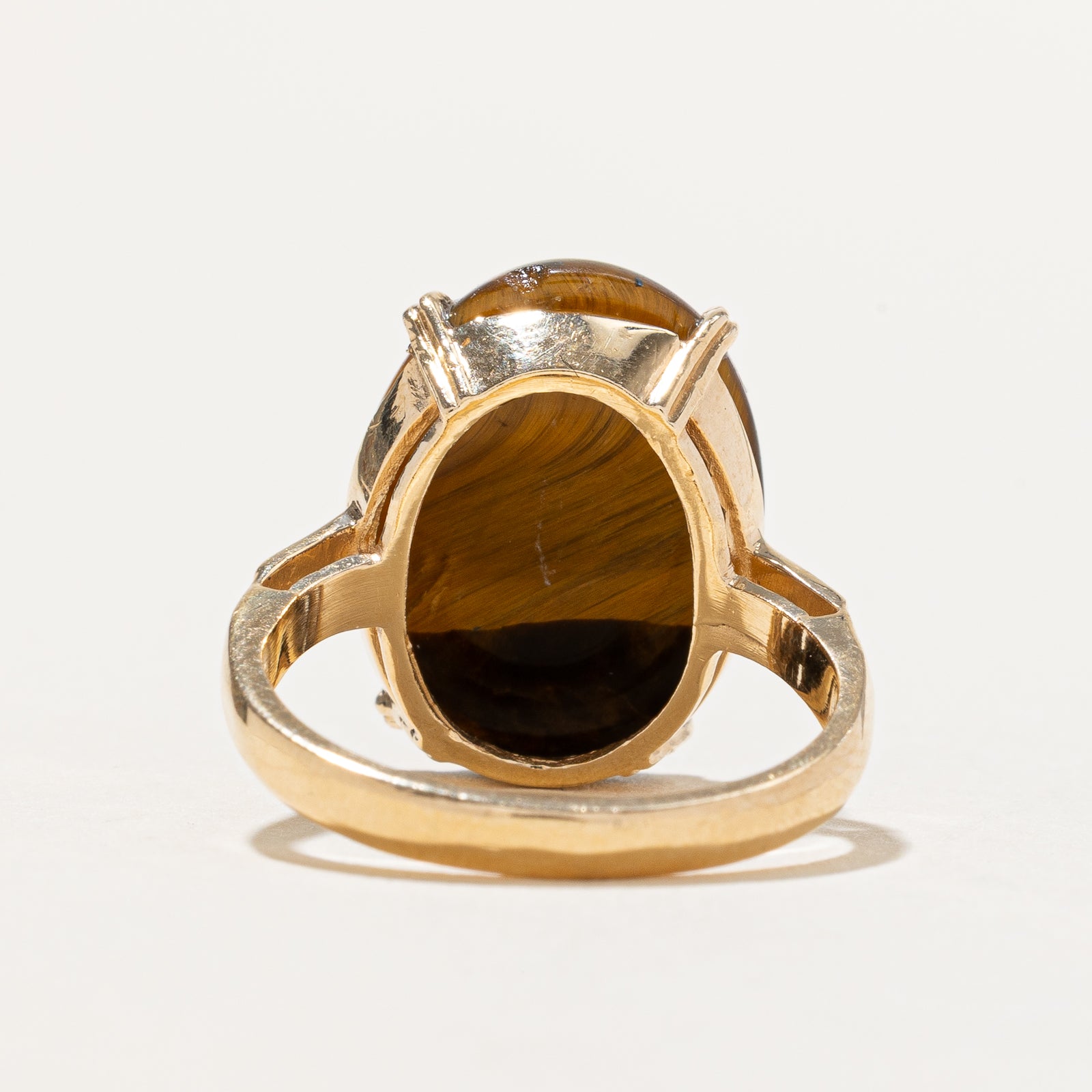 10.20ct Tigers Eye Cocktail Ring for Women - Size 6.75 - Elegant Statement Jewelry for Parties, Weddings & Evening Events