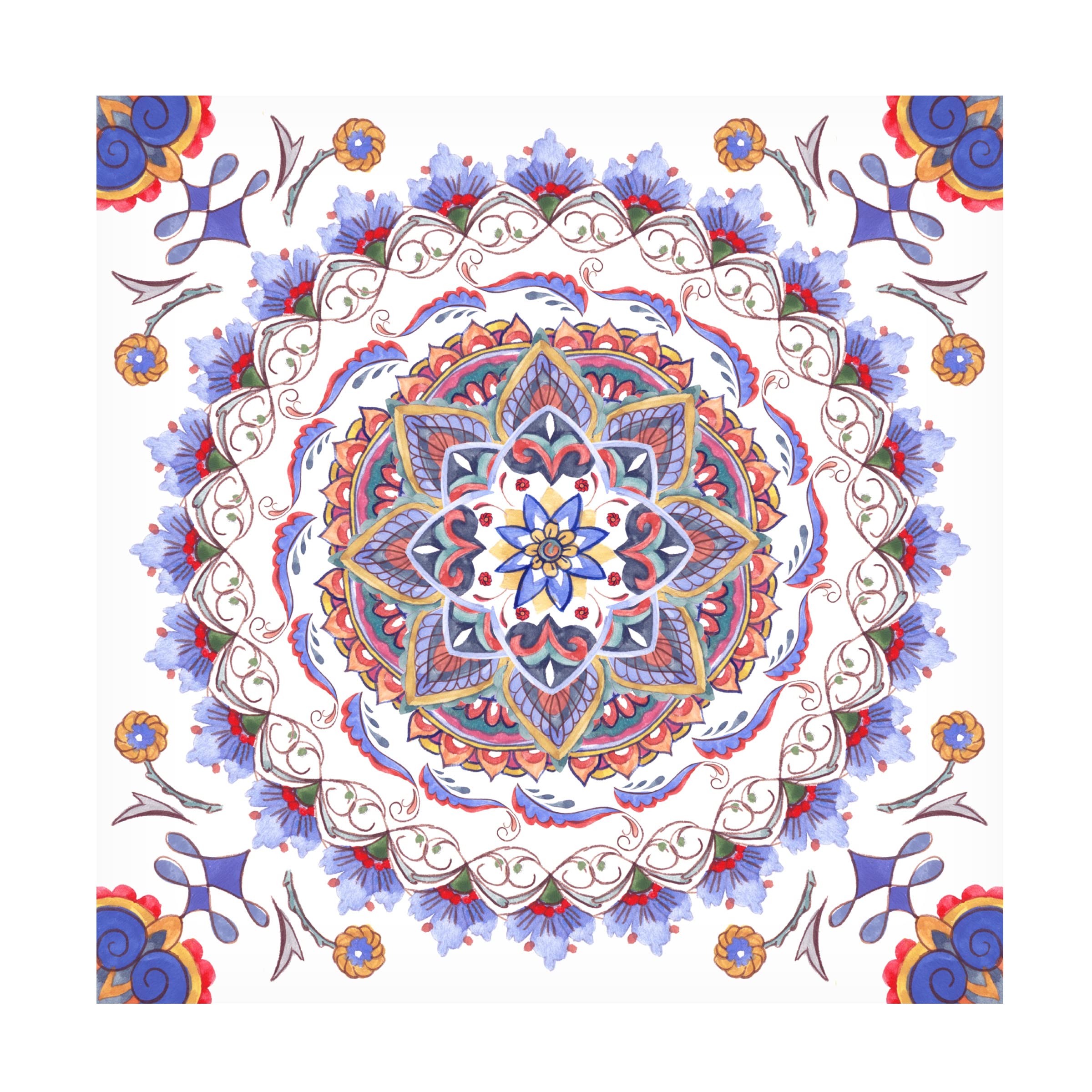 Trademark Fine Art 'Mandala Meditation V' Canvas Wall Art by Melissa Wang - Spiritual Home Decor for Meditation Rooms, Yoga Studios & Zen Living Spaces