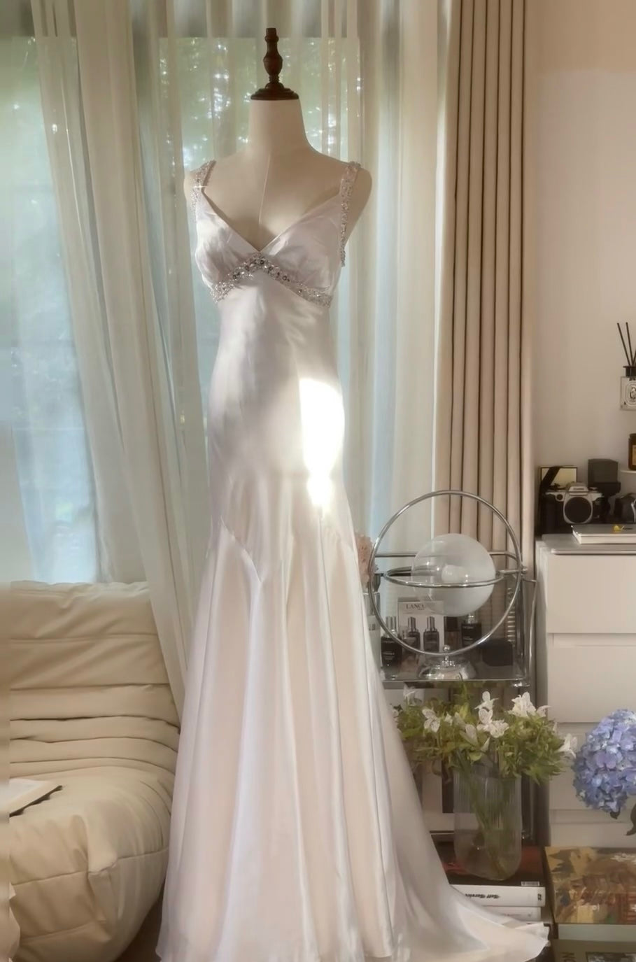Elegant Mermaid White Prom Dress Vintage Backless Evening Gown J6550 for Homecoming, Wedding, Pageant & Special Occasions