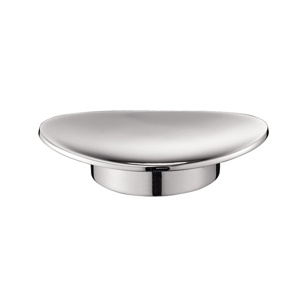 Premium Solid Brass Chrome Freestanding Soap Dish & Holder - Elegant Hotel Style Bathroom Decor for Sink Countertop or Shower Shelf