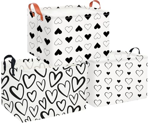 3 Pcs Black Heart