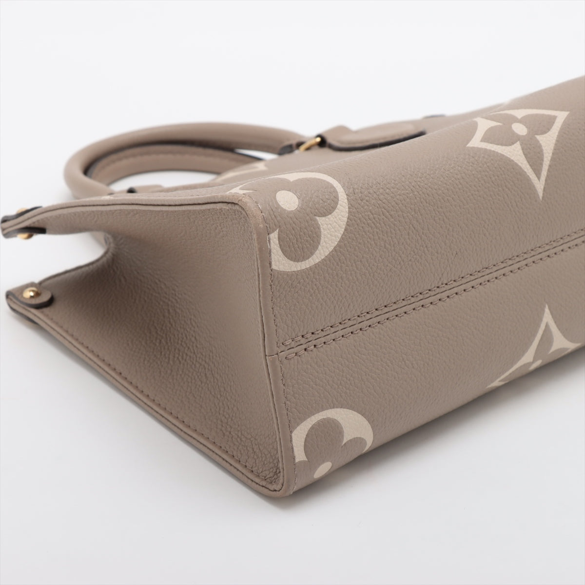 Louis Vuitton Bicolor Monogram Empreinte On the Go PM Handbag - Dove & Cream Crossbody Tote (Preorder) | Stylish Designer Purse for Work, Travel & Everyday Luxury