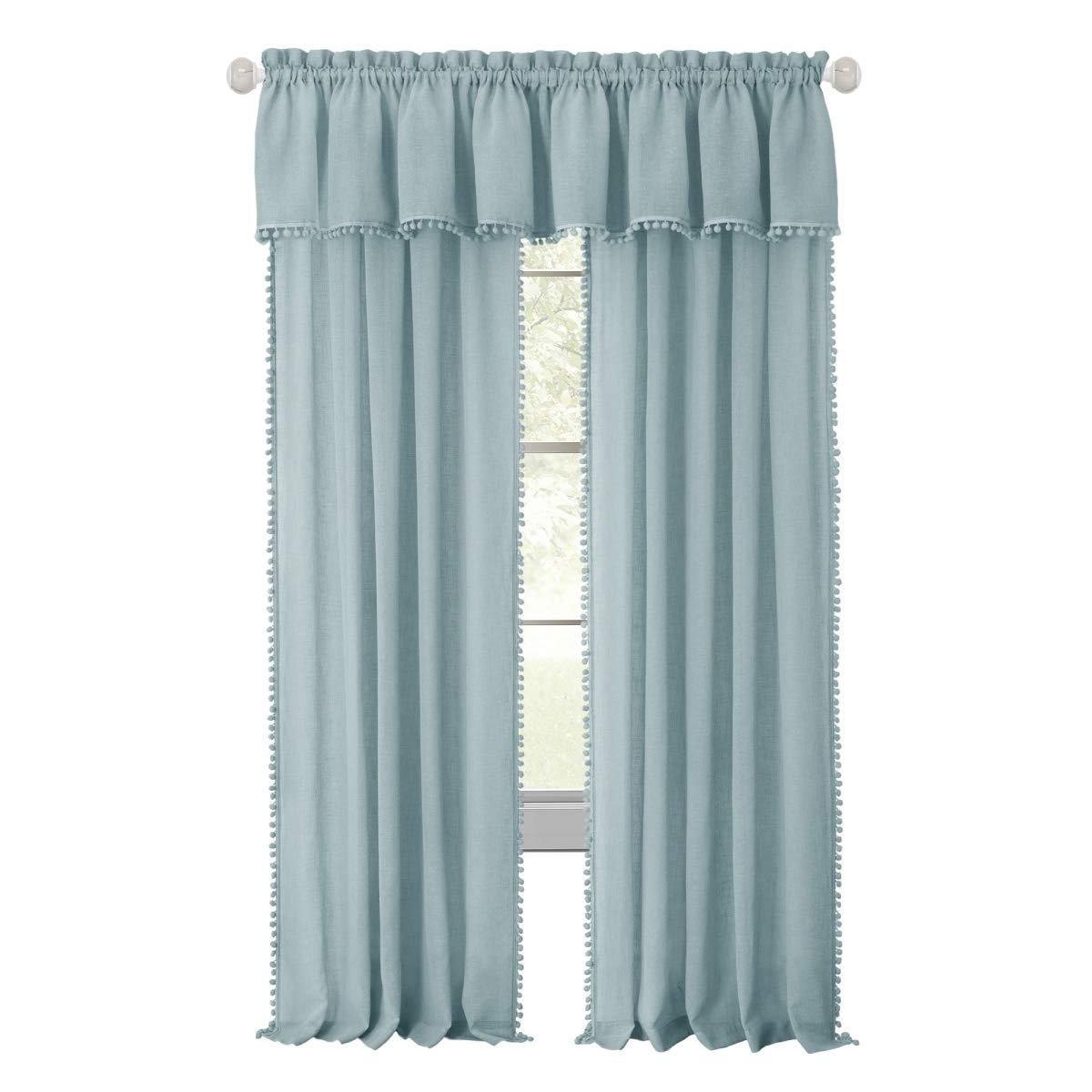 Achim Home Furnishings Wallace Rod Pocket Window Curtain Panel 52