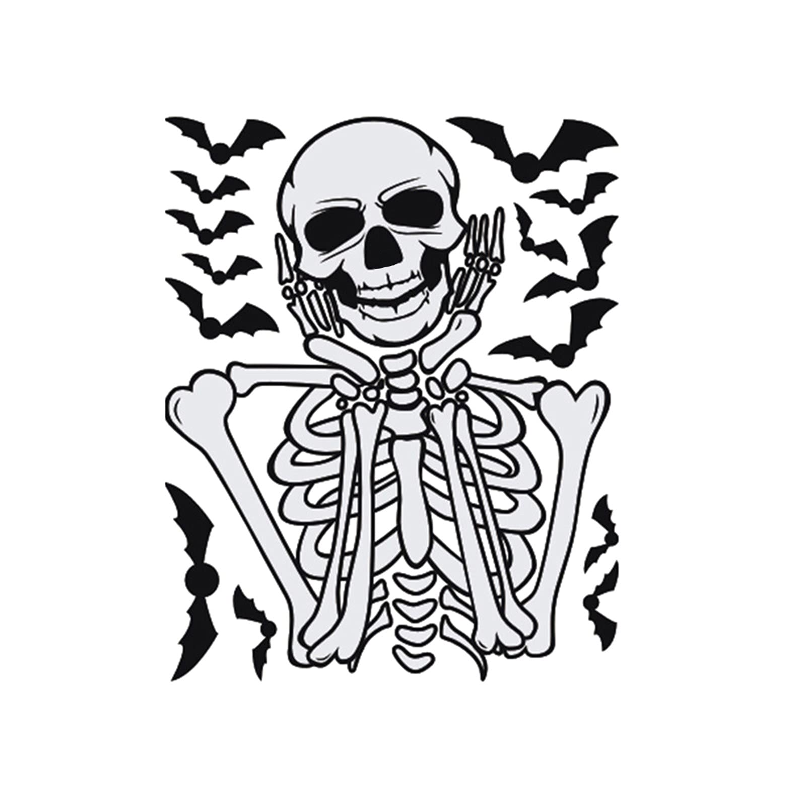 Syneyper Halloween PVC Bat Wall Stickers - Self-Adhesive Decor for Living Room, Sofa & Background - Spooky Party & Home Decoration (One Size)