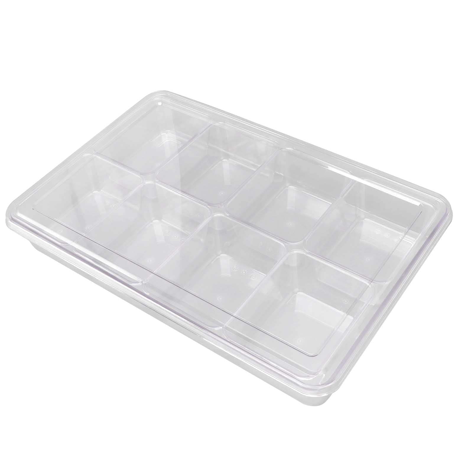 Premium Spice Organizer with 8 Grids - Large Capacity, Non-Slip, Cold Resistant & Easy to Clean Spice Rack for Kitchen Countertop, Pantry, or Cabinet Storage