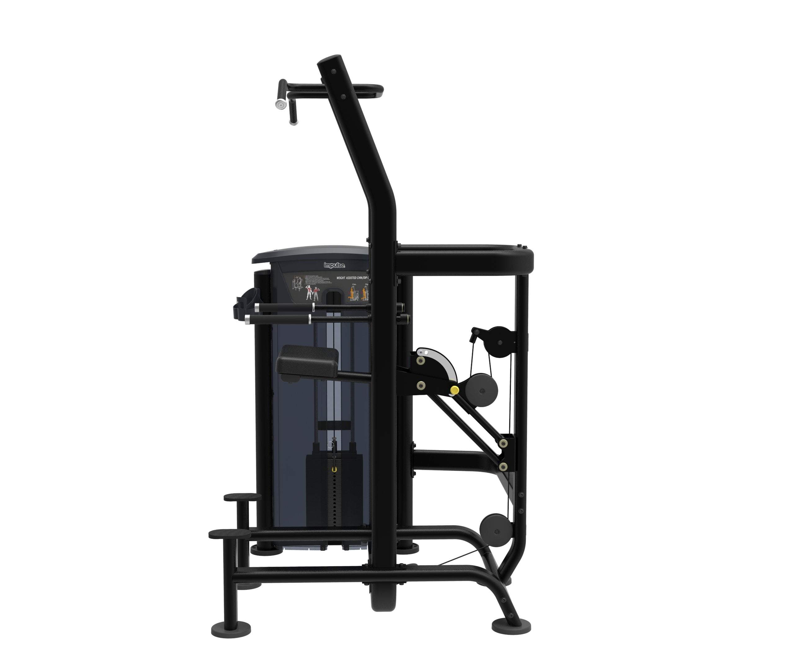 Impulse Assisted Chin Up and Dip Station - 235Lb Weight Stack - Home Gym Equipment for Strength Training & Bodybuilding Workouts