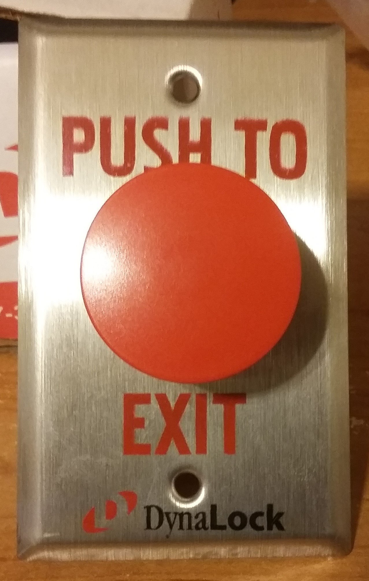 6290 Palm Switch Exit Single - Pneumatic US32D Finish for Industrial Automation & Safety Control Systems