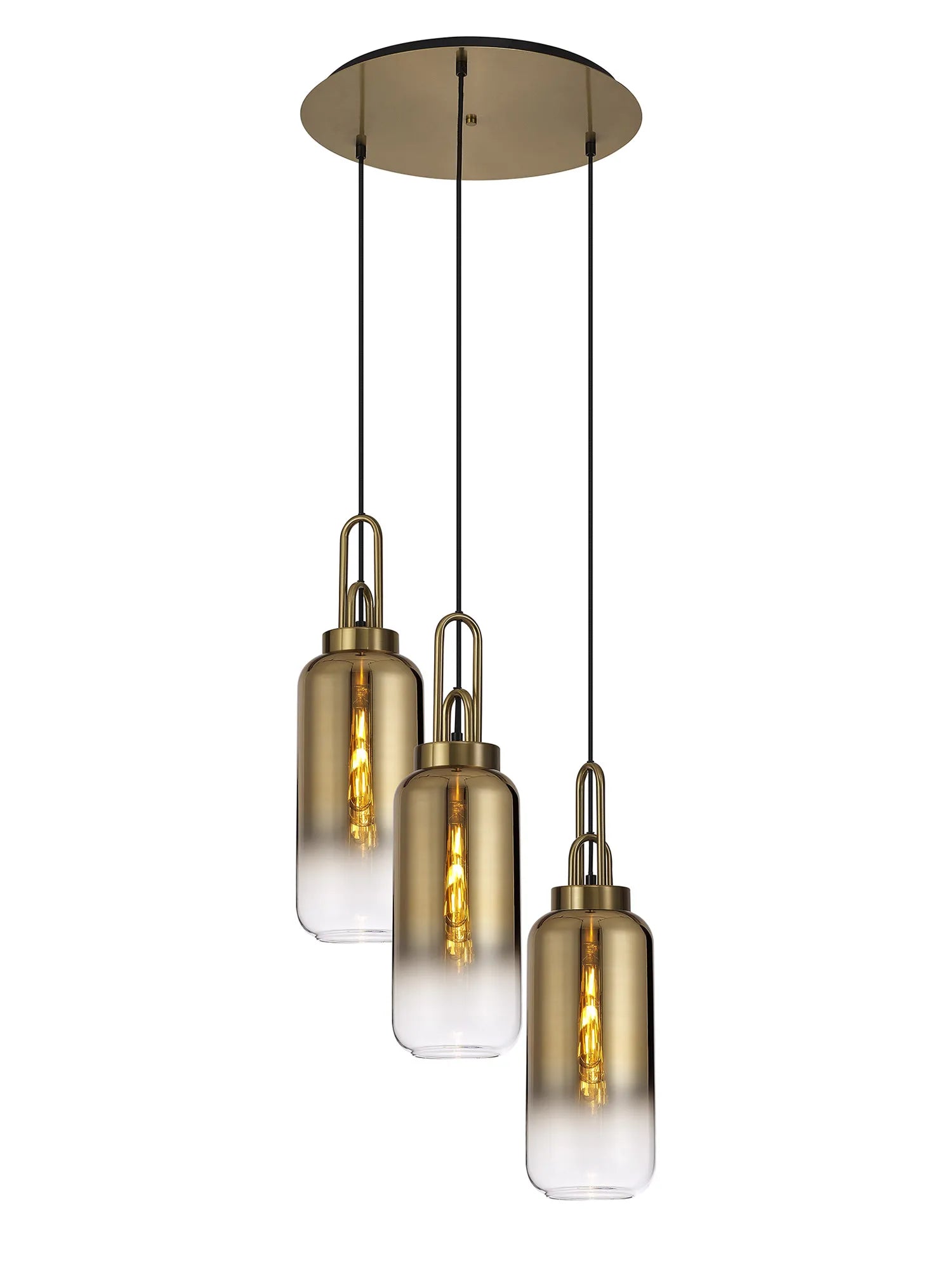 Stylish Cadiz 3-Light Cluster Pendant - Modern Ceiling Lighting Fixture for Dining Room, Kitchen Island & Living Room Decor