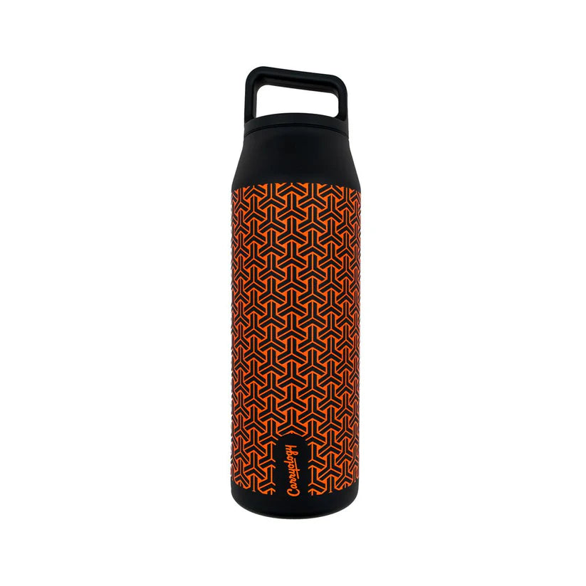 MiiR Carryology x Wide Mouth Water Bottle 32oz - Insulated Stainless Steel, Leakproof, BPA-Free - Orange Auxikko - Perfect for Hiking, Camping & Outdoor Adventures