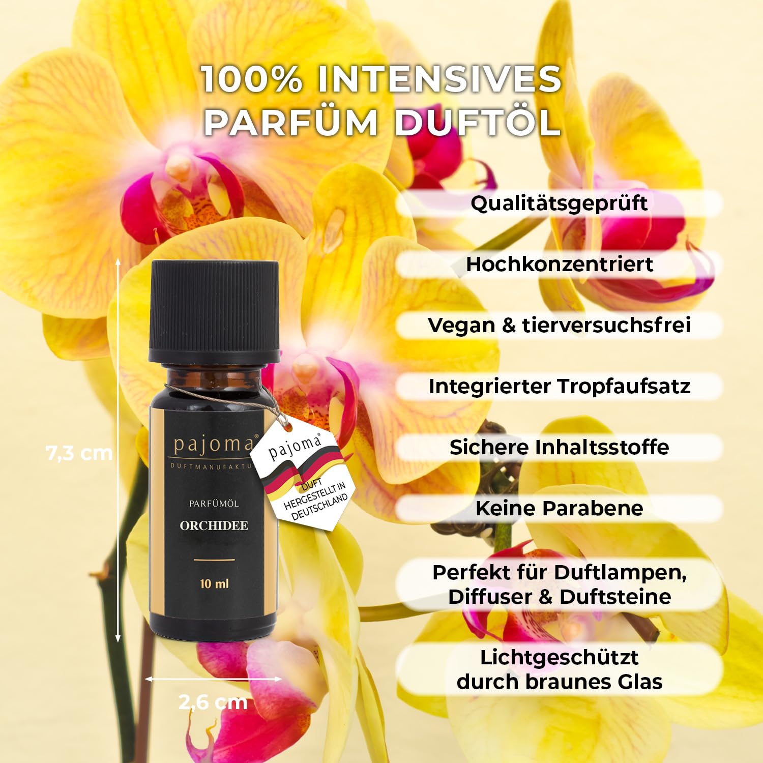 Premium Orchid Fragrance Oil - 10ml Natural Floral Scent for Aromatherapy, Candles & Soap Making - Relaxing Home & Spa Use