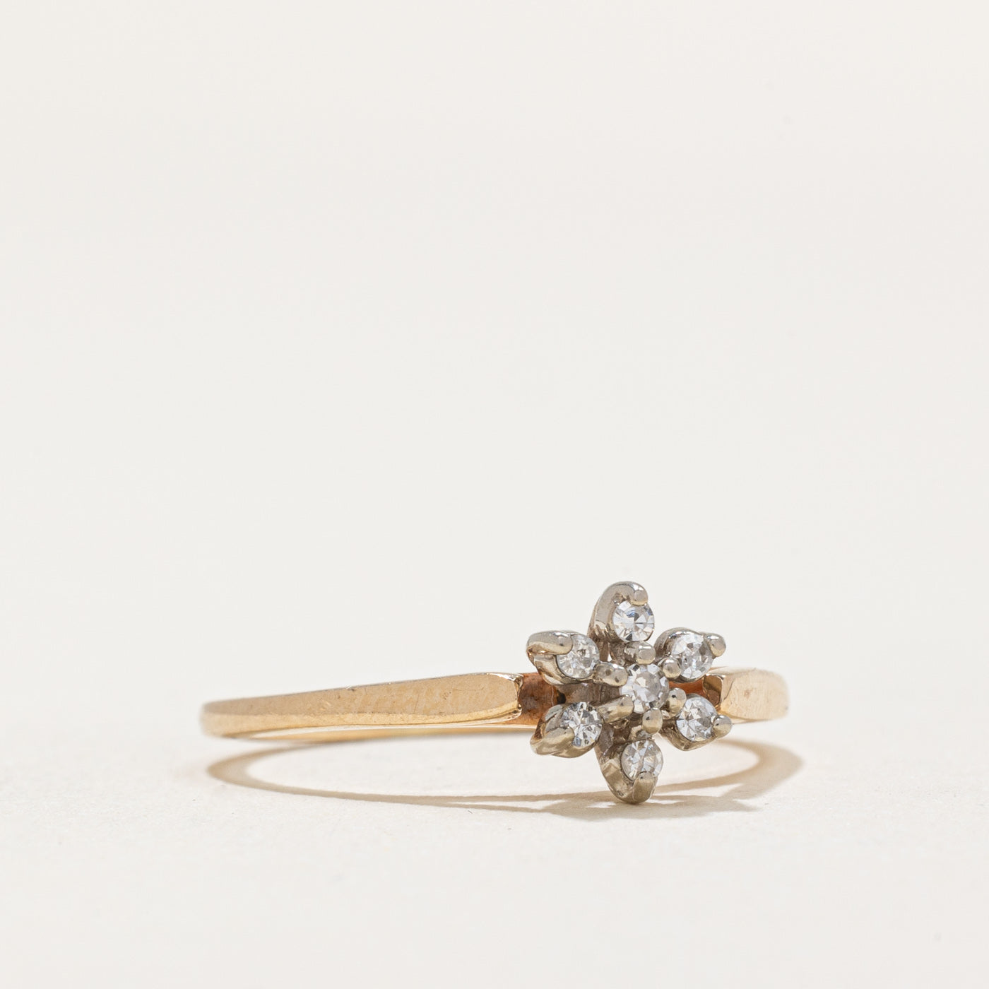 0.07ctw Diamond Cluster Ring - Size 4.5 - Elegant Wedding Band, Anniversary Gift for Her - Perfect for Engagement, Proposal & Special Occasions