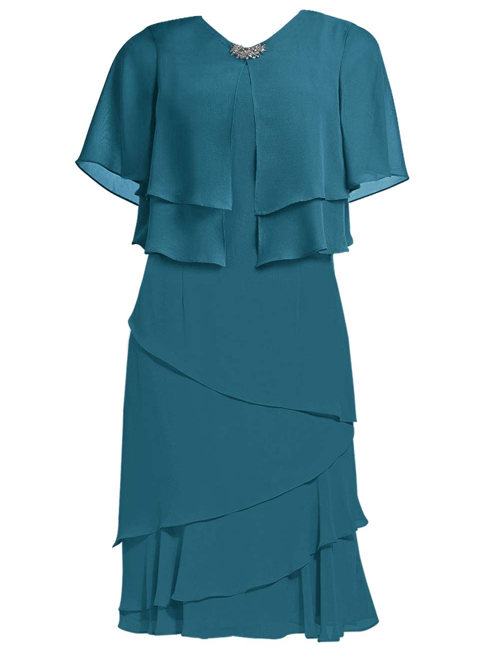 Elegant Chiffon Mother of the Bride Dress - Formal Pleated Evening Gown for Wedding Guest - Perfect for Bridal Showers, Receptions & Special Occasions