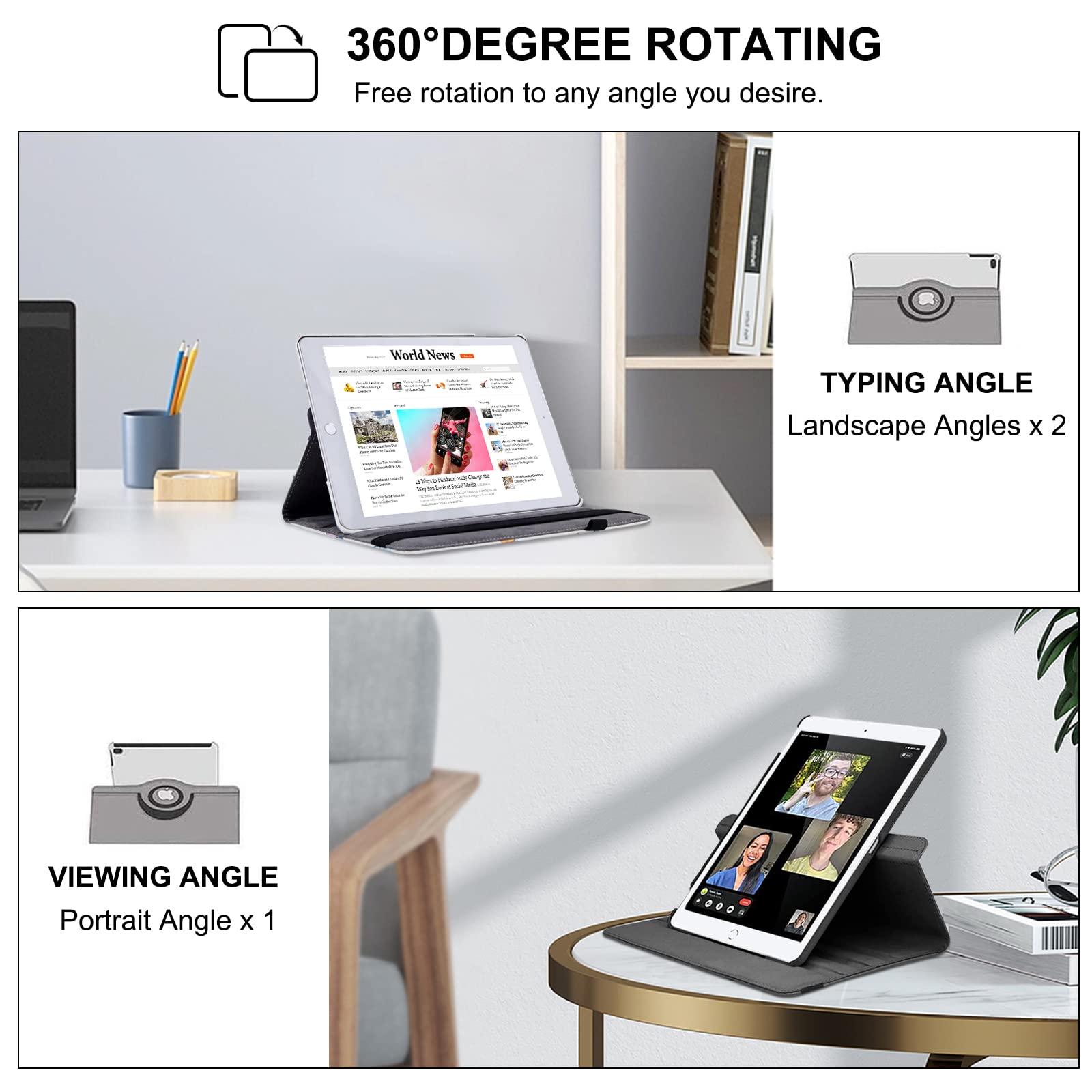 Premium 360° Rotating iPad Case for iPad 9.7